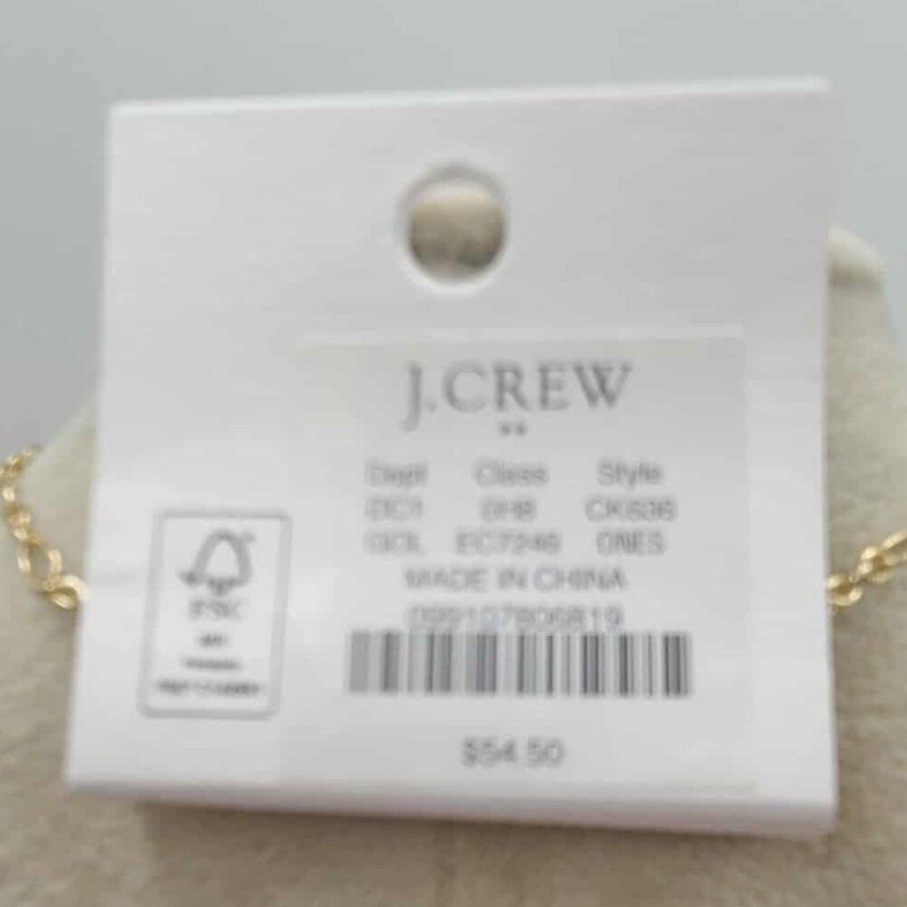 J Crew Gold Factory Tone Shell Necklace NWT!  NEW! - Picture 4 of 12